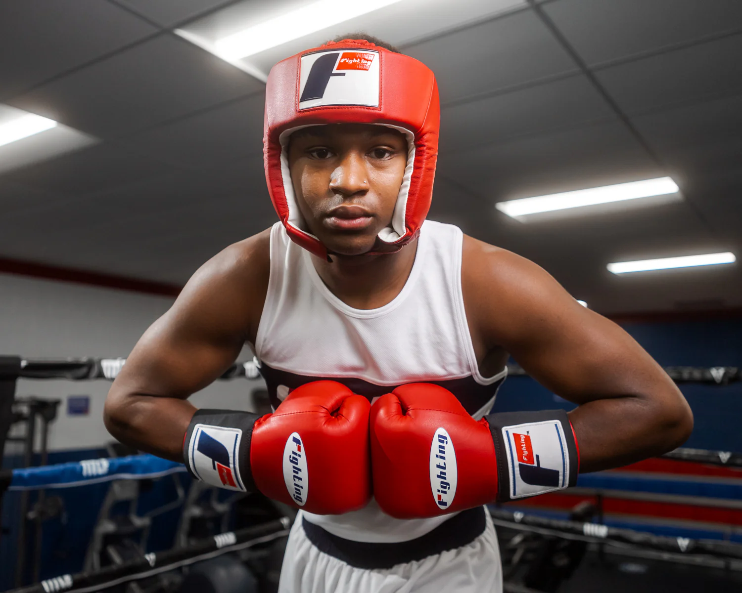 Fighting USA Boxing Competition Open Face Headgear - Image 13