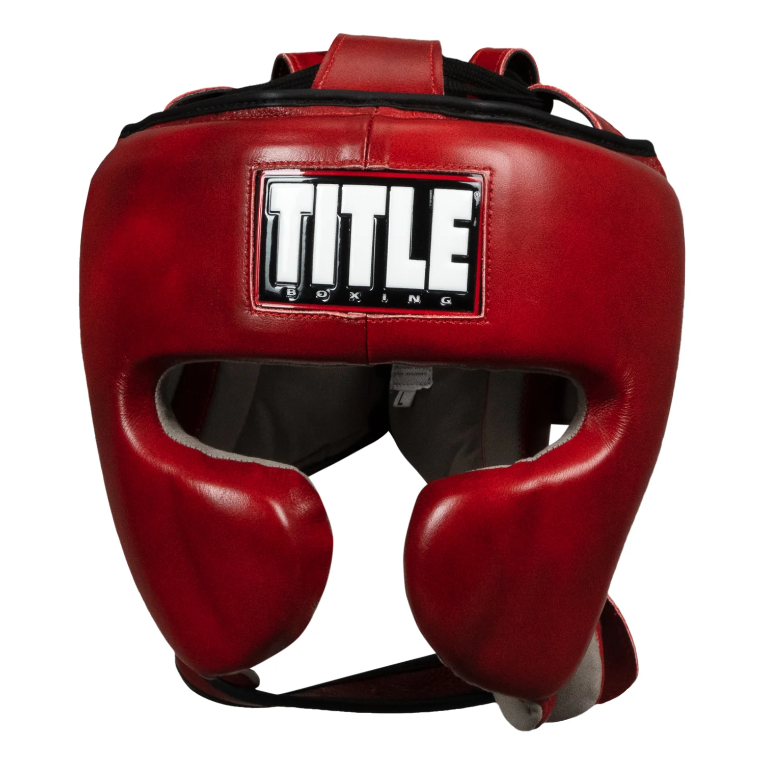 TITLE Boxing Blood Red Headgear and Sparring Gloves Bundle - Image 3