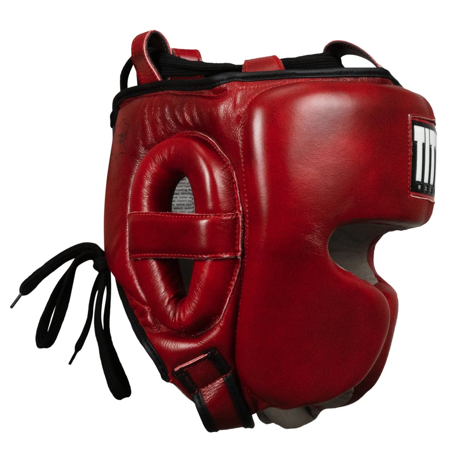 TITLE Boxing Blood Red Headgear and Sparring Gloves Bundle - Image 4
