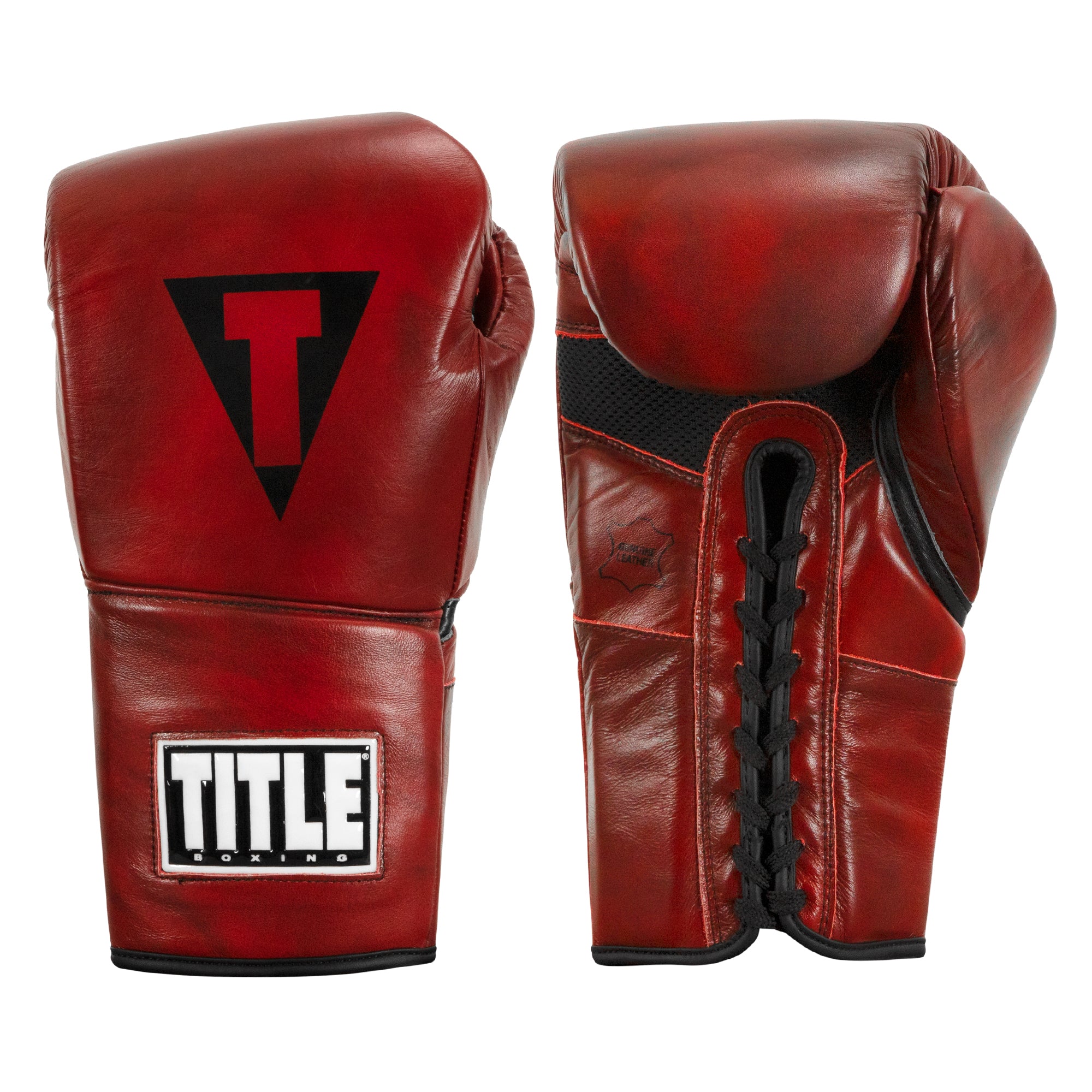 TITLE Boxing Blood Red Headgear and Sparring Gloves Bundle - Image 6