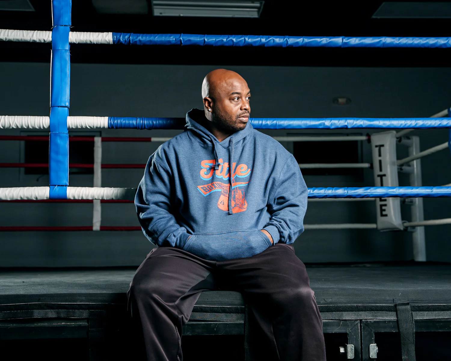 TITLE Boxing Classic Script Hoodie - Image 5