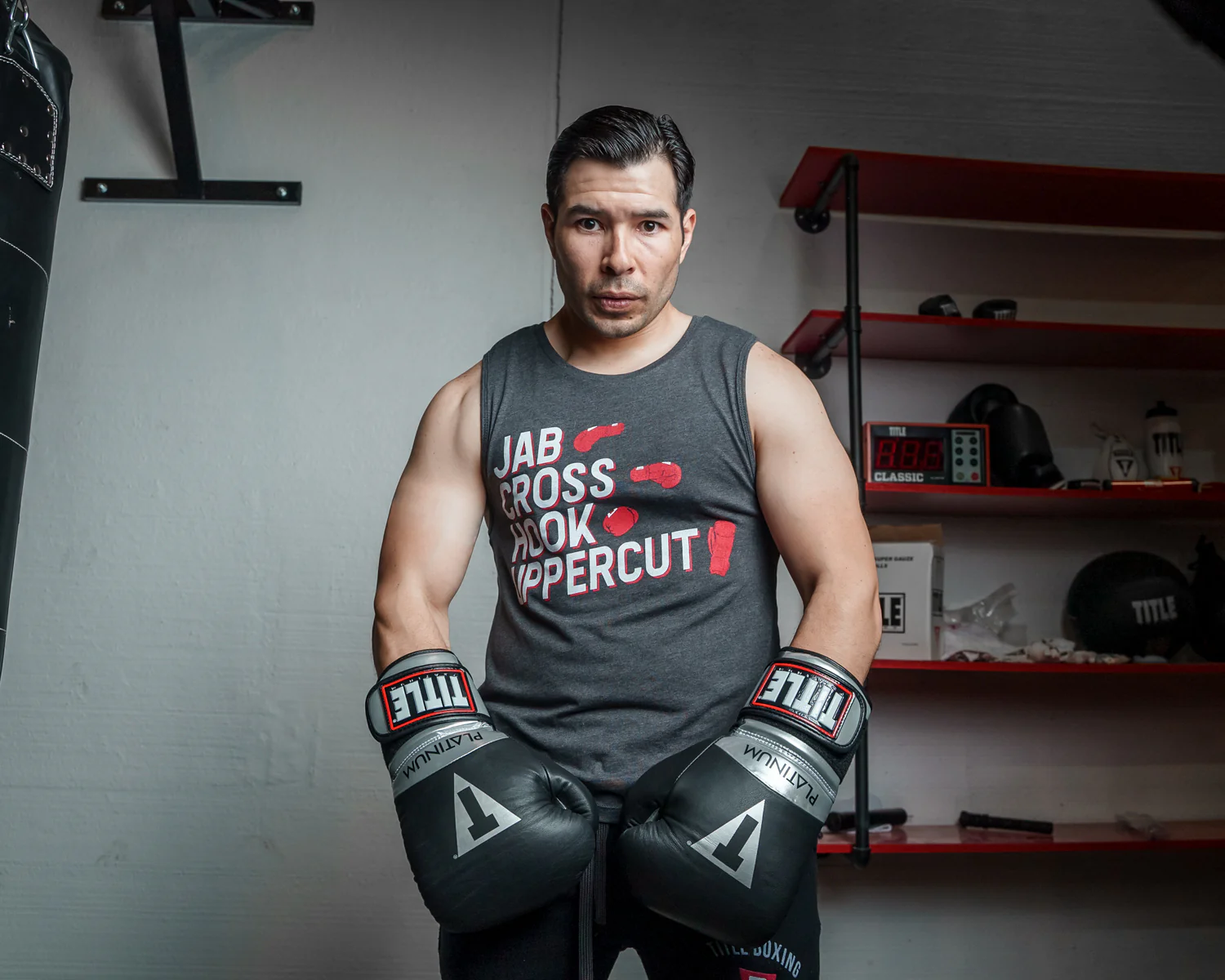 TITLE Boxing Jab Cross Muscle Tee - Image 4